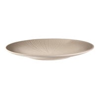 APS Nero 13" Brown Round Melamine Coupe Platter - 6/Case