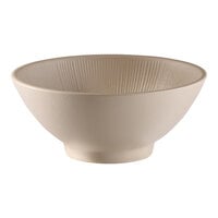APS Nero 30.4 oz. Brown Round Melamine Ramen Bowl - 6/Case