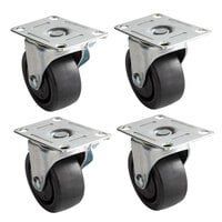 Beverage-Air 00C31-034ABB 3 inch Plate Casters for DW49 Series Bottle Coolers - 4/Set