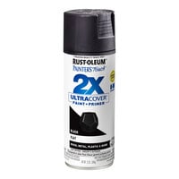 Rust-Oleum Painter's Touch 12 oz. Flat Black 2X Ultra Cover Spray Paint 334020 - 6/Case