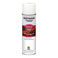 Rust-Oleum Industrial Choice M1400 17 oz. White Construction Marking Paint 264692 - 12/Case