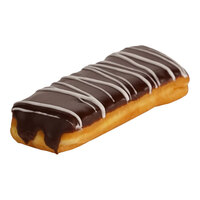 Talerico Chocolate Iced Buttercreme-Filled Long John Donut 5.2 oz. - 20/Case