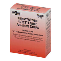 First Aid Only 1-350-001 3/4" x 3" Heavy-Woven Fabric Sterile Adhesive Strip Bandage - 900/Case