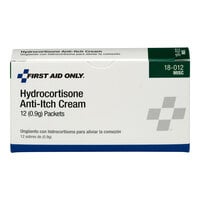 First Aid Only 18-012-091 0.9 Gram Hydrocortisone 1% Anti-Itch Cream Packet - 720/Case