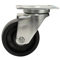 Advance Tabco RA-30 4 inch Swivel Plate Caster with Built-In Zerk Grease Fitting