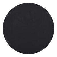 BFM Seating Relic 30" Black Round 1" Thick Melamine Table Top with Matching Edge