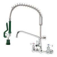 Krowne Royal Series 18-725L 1.15 GPM ShelfMaster Wall-Mount Pre-Rinse Faucet with 8" Centers and 12" Add-On Faucet
