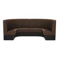 QA Group Cascade 96" Long Cafe Channel 1/2 Circle Booth - 42" High