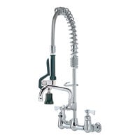 Krowne Royal Series 18-706L 1.15 GPM Space Saver Wall-Mount Pre-Rinse Faucet with 8" Centers and 6" Add-On Faucet