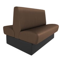 QA Group Cascade 48" Long Cafe Channel Double Back Booth - 36" High