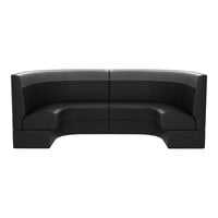 QA Group Cascade 96" Long Graphite Head Roll 1/2 Circle Booth - 42" High