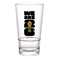 GET FIFA World Cup 2026™ 16 oz. SAN Plastic Stackable Pint Glass with Color Logo - 24/Case
