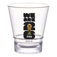GET FIFA World Cup 2026™ 9 oz. SAN Plastic Stackable Rocks / Old Fashioned Glass with Color Logo - 24/Case