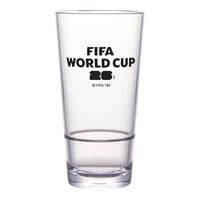 GET FIFA World Cup 2026™ 20 oz. SAN Plastic Stackable Mixing Glass with Black Logo - 24/Case