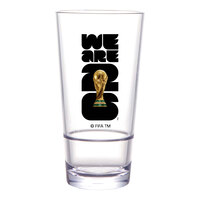 GET FIFA World Cup 2026™ 20 oz. SAN Plastic Stackable Mixing Glass with Color Logo - 24/Case