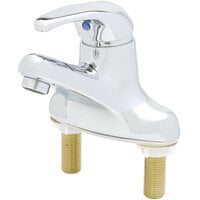 T&S B-2710-VF22 Vandal Resistant Deck Mount Centerset Single Lever Faucet with 4 inch Centers, Temperature Limit Adjustment, Cerama Cartridges, and Pop Up Drain Assembly