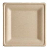 World Centric 8" Compostable Square Fiber Plate - 500/Case
