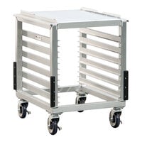 New Age Industrial 98000 23 1/4" x 26" Heavy-Duty Aluminum Slicer / Mixer Stand with 12 Tray Slides