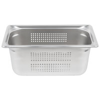 Vollrath 90363 Super Pan 3® 1/3 Size 6 inch Deep Anti-Jam Perforated Stainless Steel Steam Table / Hotel Pan - 22 Gauge