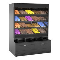 Hussmann DPPC-57-77-W 57" x 39 3/8" x 77 1/2" Black Dry Bakery Display Case