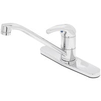 T&S B-2731-WS WaterSense Deck Mount Single Lever Faucet with Supply Hoses, 9 inch Swing Spout, 1.5 GPM Aerator, and Deckplate