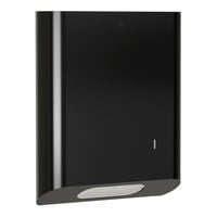 Bradley Elvari 2B1-113600-BB Surface-Mounted Black Stainless Steel C-Fold / Multifold Paper Towel Dispenser with Large Capacity