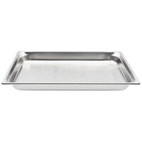 Vollrath 90053 Super Pan 3® Full Size 2 inch Deep Anti-Jam Perforated Stainless Steel Steam Table / Hotel Pan - 22 Gauge