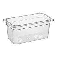 Cambro Camwear® 1/3 Size 6" Deep Clear Polycarbonate Food Pan 36CW135 - 6/Case