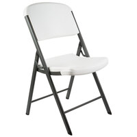Lifetime 2802 White Contoured Folding Chair
