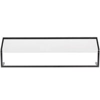 Carlisle 927203 73 1/4" x 12 1/2" Black Adjustable Single Sneeze Guard for Five Star Buffet Bars