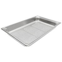 Vollrath 90023 Super Pan 3® Full Size 2 1/2 inch Deep Anti-Jam Perforated Stainless Steel Steam Table / Hotel Pan - 22 Gauge