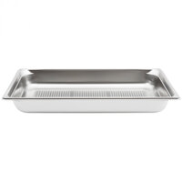 Vollrath 90023 Super Pan 3® Full Size 2 1/2 inch Deep Anti-Jam Perforated Stainless Steel Steam Table / Hotel Pan - 22 Gauge