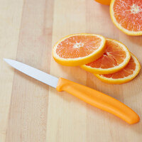 Victorinox 6.7606.L119 3 1/4 inch Paring Knife with Orange Handle