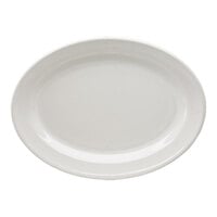 Santa Anita Glacial 10 5/8" x 8" White Stoneware Oval Platter by Arc Cardinal - 18/Case
