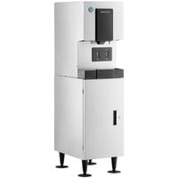 Hoshizaki DCM-271BAK-OS Opti-Serve 16 5/8" ADA-Compliant Air-Cooled Hands-Free Cubelet Ice Maker and Water Dispenser with Floor Stand and Built-In Storage Bin - 286 lb., 115V