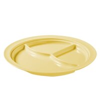 GET CP-531-Y Yellow 10 inch SuperMel Three Compartment Plate - 12/Case