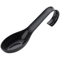 Fineline Tiny Temptations 6502-BK 5 inch Tiny Tensils Black Plastic Spoon - 10/Pack