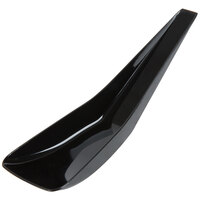 Fineline Tiny Temptations 6505-BK 5 inch Tiny Tensils Disposable Black Plastic Spoon - 10/Pack