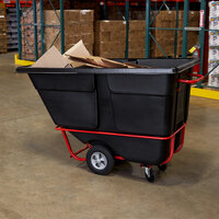 Rubbermaid FG131500BLA Black 1.0 Cubic Yard Tilt Truck / Trash Cart (1250 lb.)