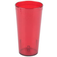 Carlisle 522010 Stackable 20 oz. Ruby SAN Plastic Tumbler - 72/Case