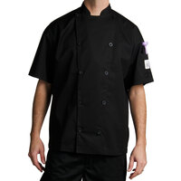 Chef Revival Traditional J045 Unisex Black Customizable Executive Long Sleeve Chef Coat - 5X