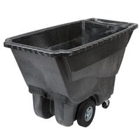 Rubbermaid FG9T1400BLA Black 0.5 Cubic Yard Heavy Duty Tilt Truck / Trash Cart (850 lb.)