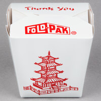 Fold-Pak 32MWPAGODM 32 oz. Pagoda Chinese / Asian Microwavable Paper Take-Out Container - 50/Pack