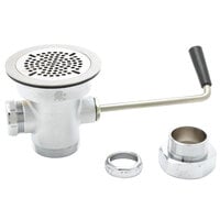 T&S B-3940-XS Rotary Waste Valve with Short Twist Handle, 3 inch Sink Opening, and Adapter