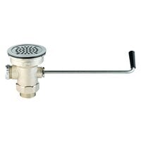 T&S B-3952-XS Rotary Waste Valve with Short Twist Handle and 3 1/2 inch Sink Opening