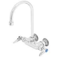 T&S B-0346 Wall Mounted Pantry Faucet with 3 3/8" Adjustable Centers and 5 1/2" Swivel Gooseneck