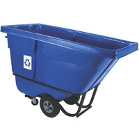 Rubbermaid FG130573BLUE Blue 0.5 Cubic Yard Recycling Tilt Truck / Trash Cart (850 lb.)