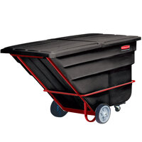 Rubbermaid FG104500BLA Black 2.5 Cubic Yard Tilt Truck / Trash Cart (1900 lb.)