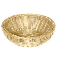 GET WB-1512-N Designer Polyweave 11 1/2" x 3 1/2" Natural Round Plastic Basket