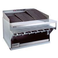 Bakers Pride CH-6GS Natural Gas 33 inch 6 Burner Heavy Duty Glo-Stone Charbroiler - 108,000 BTU